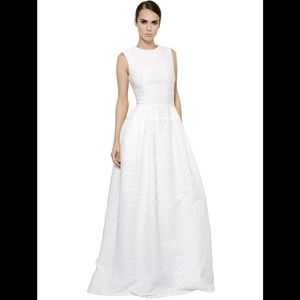 SOLD Jlo Wedding McQueen White Floral Damask Cotton Dress